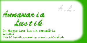 annamaria lustik business card